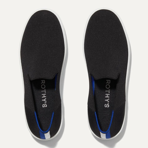 ROTHY'S Classic Black Solid Slip On The Sneakers Size 6.5 - Picture 4 of 6